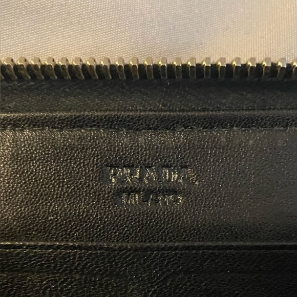 EUC, Prada Black Leather, Ruched, Long Wallet, with Paperwork - Picture 16 of 16
